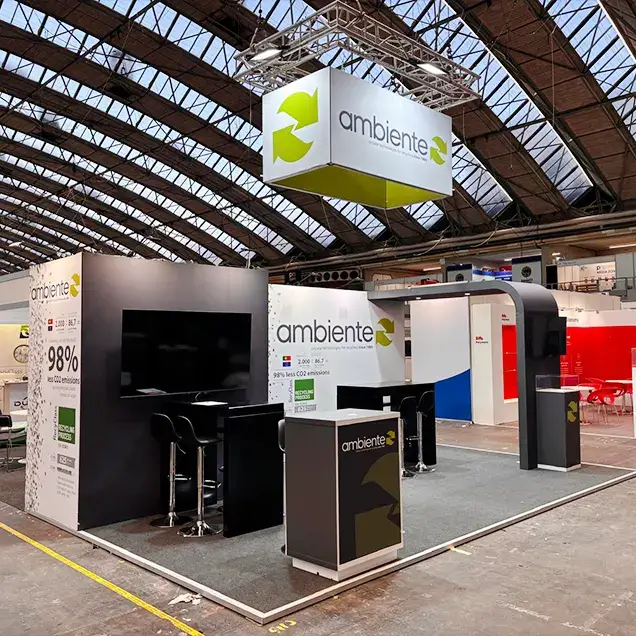 Exhibition stand for Ambiente -Plastics Recycling Show Europe-Amsterdam