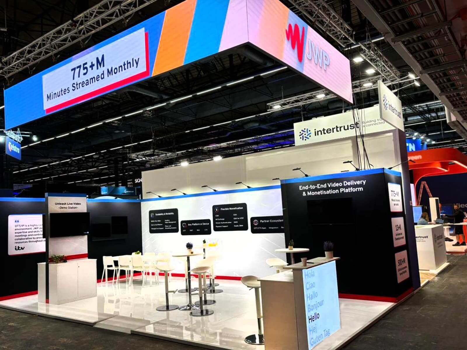 Exhibition stand for JW Player - IBC 2024 Amsterdam