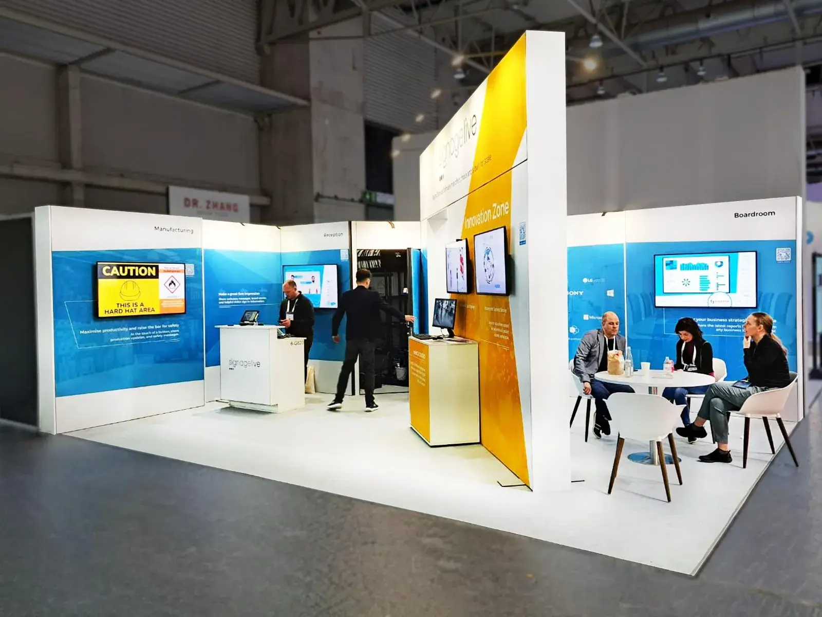 Bespoke Exhibition stand for Signagelive Limited - U.K at ISE 2024, Barcelona