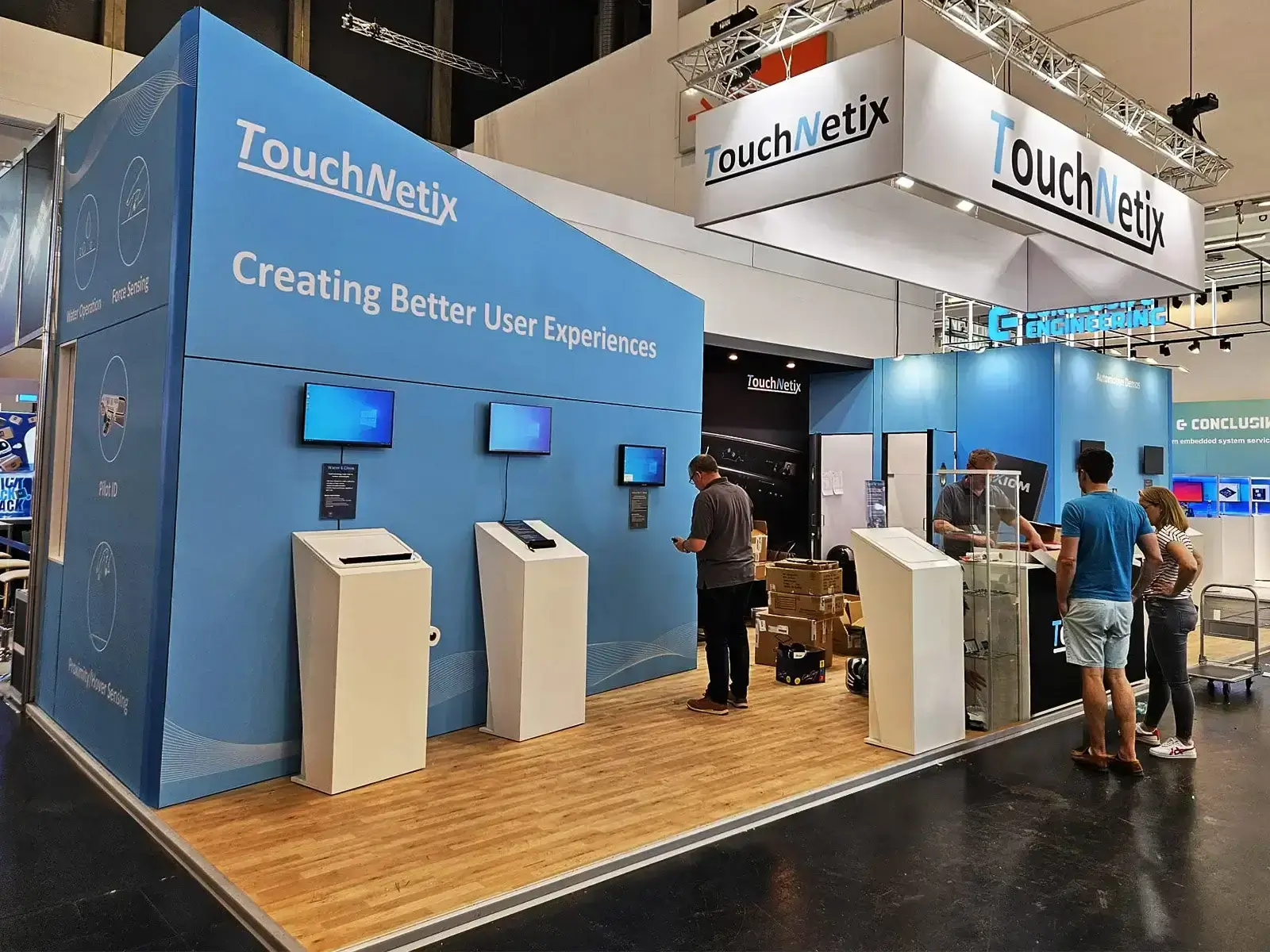 Bespoke exhibition stand for Touchnetix - Norway at Embedded World 2024, Nuremberg