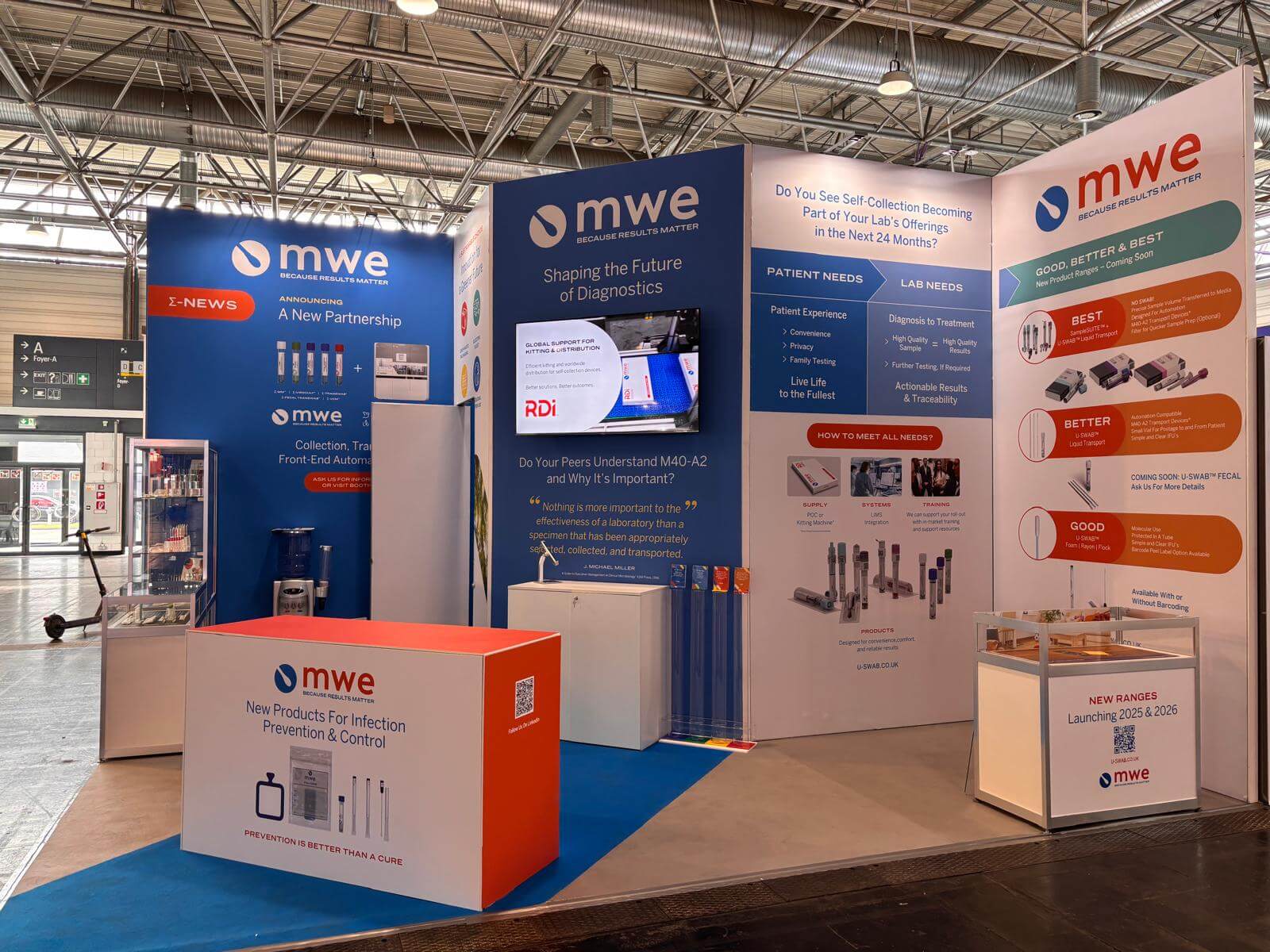 Exhibition Stand for MWE - U.K at ESCMID 2025, Vienna