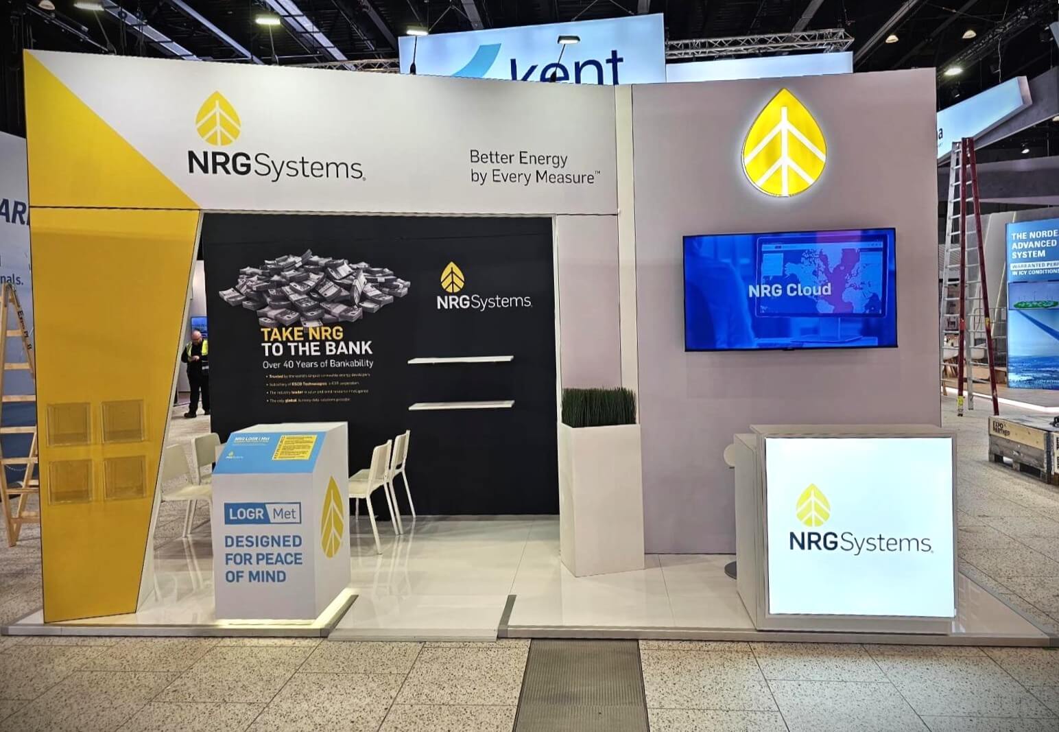 Exhibition booth design for NRG Systems - U.S. at Wind Europe 2025, Copenhagen